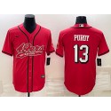 San Francisco 49ers #13 Brock Purdy New Red With Patch Cool Base Stitched Jersey