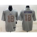 Minnesota Vikings #18 Justin Jefferson Gray Atmosphere Fashion Stitched Jersey