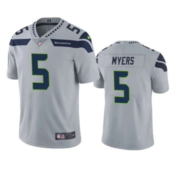 Seattle Seahawks #5 Jason Myers Gray Vapor Untouchable Limited Stitched Jersey