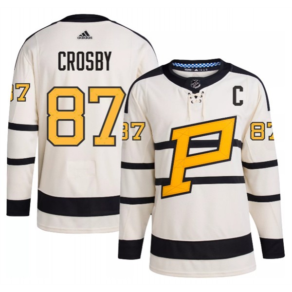 Pittsburgh Penguins #87 Sidney Crosby Cream 2023 Winter Classic Stitched Jersey