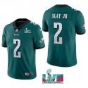 Philadelphia Eagles #2 Darius Slay JR Green Super Bowl LVII Patch Vapor Untouchable Limited Stitched Jersey