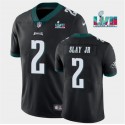 Philadelphia Eagles #2 Darius Slay JR Black Super Bowl LVII Patch Vapor Untouchable Limited Stitched Jersey