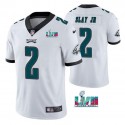 Philadelphia Eagles #2 Darius Slay JR White Super Bowl LVII Patch Vapor Untouchable Limited Stitched Jersey