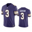 Minnesota Vikings #3 Jordan Addison Purple 2023 F.U.S.E. Vapor Untouchable Stitched Jersey
