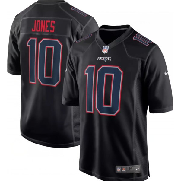 New England Patriots #10 Mac Jones Black Stitched Jersey