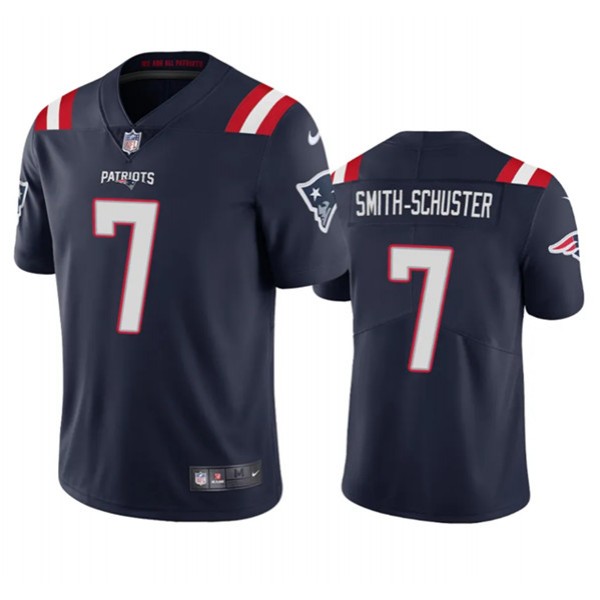 New England Patriots #7 JuJu Smith-Schuster Navy Vapor Untouchable Stitched Jersey