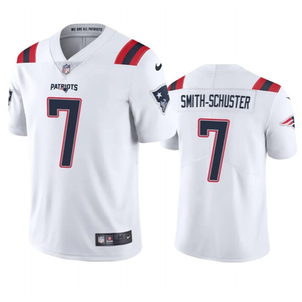 New England Patriots #7 JuJu Smith-Schuster White Vapor Untouchable Stitched Jersey