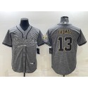 New Orleans Saints #13 Michael Thomas Gray With Patch Cool Base Stitched Jersey