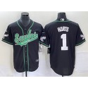Philadelphia Eagles #1 Jalen Hurts Black Cool Base Stitched Jersey