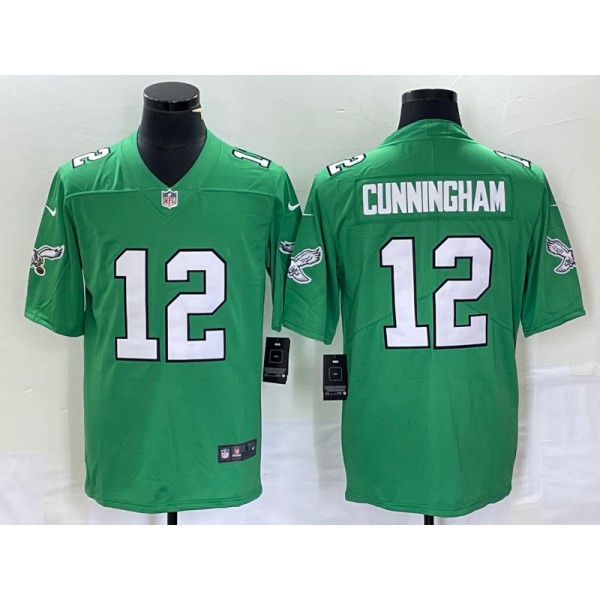 Philadelphia Eagles #12 Randall Cunningham Green Stitched Jersey
