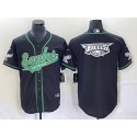 Philadelphia Eagles Black Team Big Logo Cool Base Stitched Jersey