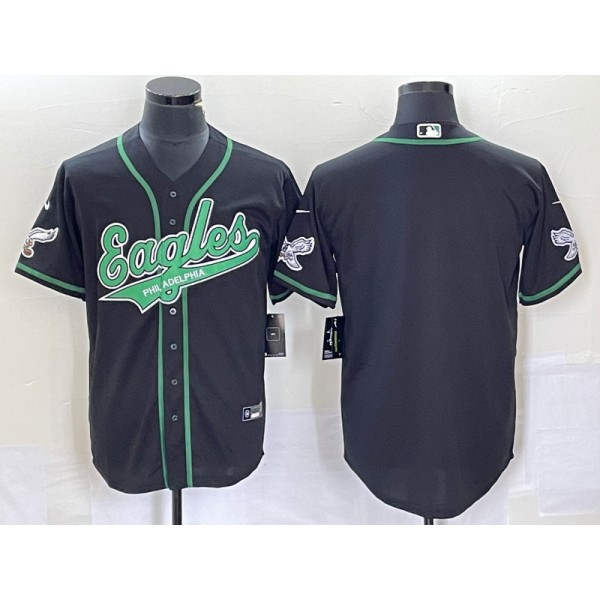Philadelphia Eagles Blank Black Cool Base Stitched Jersey
