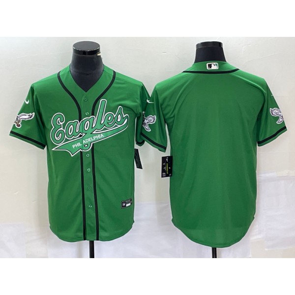 Philadelphia Eagles Blank Green Cool Base Stitched Jersey