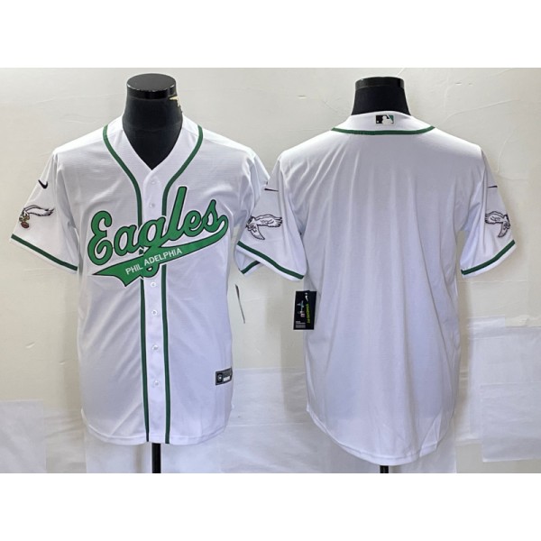 Philadelphia Eagles Blank White Cool Base Stitched Jersey