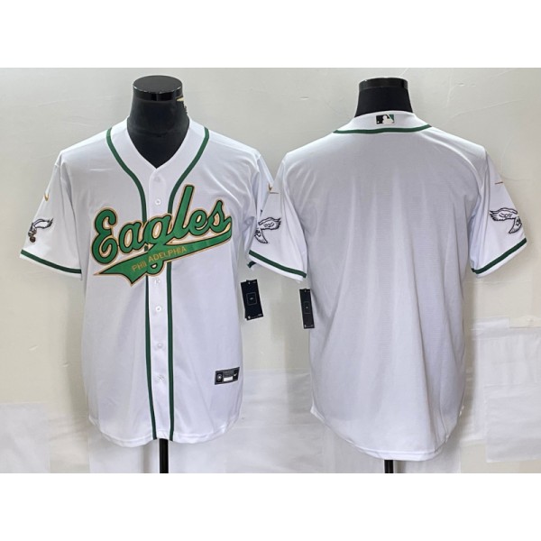 Philadelphia Eagles Blank White Gold Cool Base Stitched Jersey