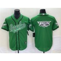 Philadelphia Eagles Green Team Big Logo Cool Base Stitched Jersey
