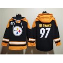 Pittsburgh Steelers #97 Cameron Heyward Black Ageless Must-Have Lace-Up Pullover Hoodie