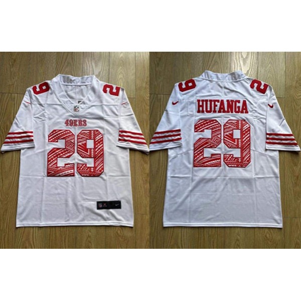 San Francisco 49ers #29 Talanoa Hufanga White Stitched Jersey