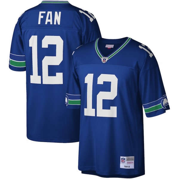 Seattle Seahawks #12 Fan Royal Mitchell Ness Stitched Jersey