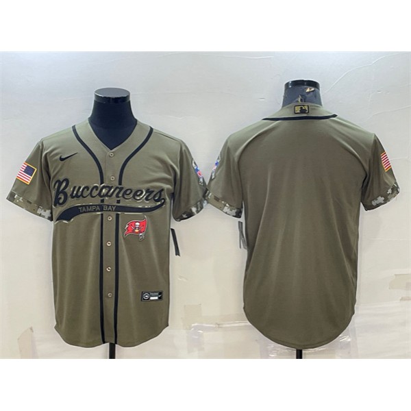 Tampa Bay Buccaneers Blank Olive 2022 Salute To Service Cool Base Stitched Jersey