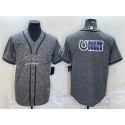 Indianapolis Colts Gray Team Big Logo With Patch Cool Base Stitched Jersey