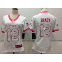 Women's Nike New England Patriots Active Player Custom White/ Pink Vapor Untouchable Limited Stitched Jersey