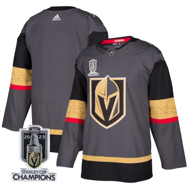 Vegas Golden Knights Blank Gray 2023 Stanley Cup Champions Stitched Jersey