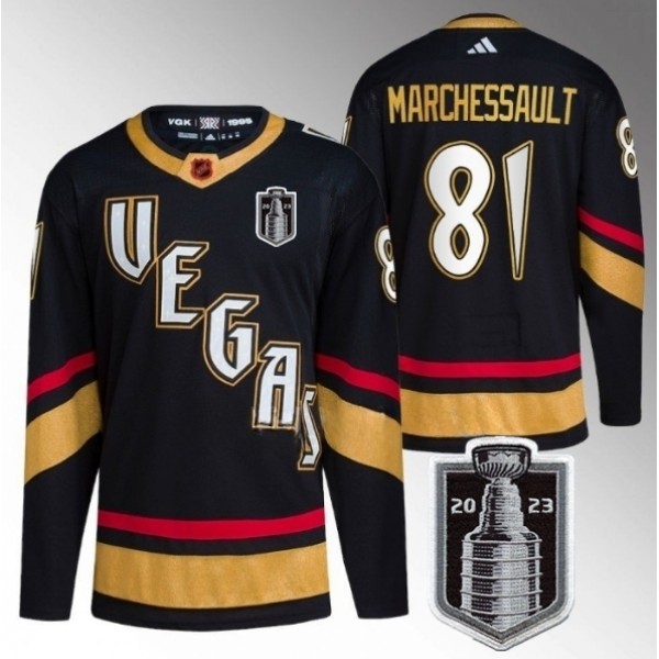 Vegas Golden Knights #81 Jonathan Marchessault Black 2023 Stanley Cup Final Stitched Jersey
