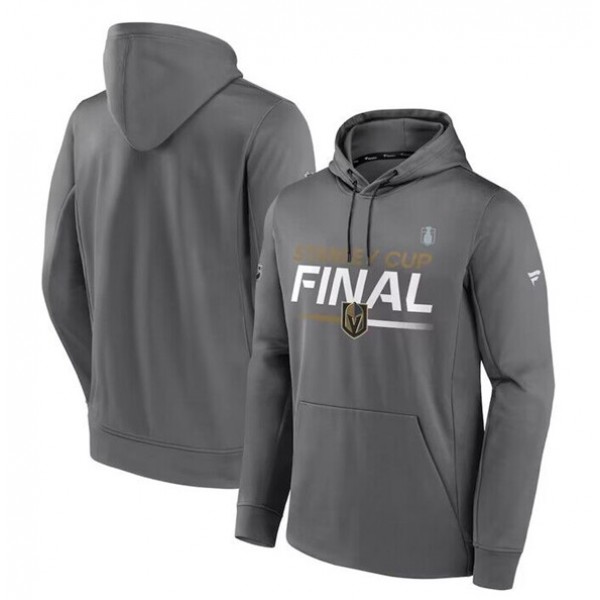 Vegas Golden Knights Gray 2023 Stanley Cup Final Authentic Pro Pullover Hoodie