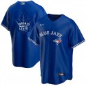 Toronto Blue Jays Leafs Royal With Royal Leafs Log Cool Base Stitched Jersey