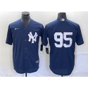 New York Yankees #95 Oswaldo Cabrera Navy Stitched Jersey