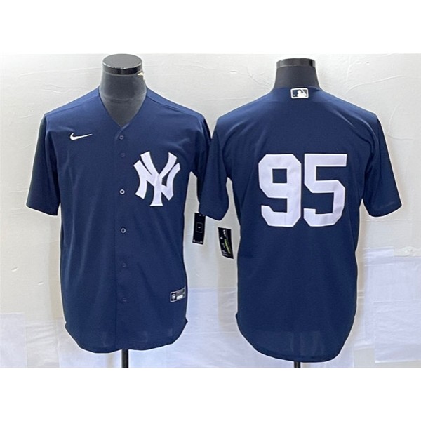 New York Yankees #95 Oswaldo Cabrera Navy Stitched Jersey