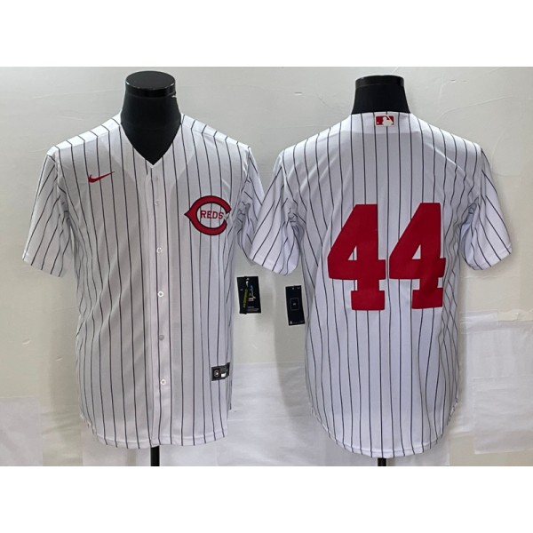 Cincinnati Reds #44 Elly De La Cruz White Field Of Dreams Cool Base Stitched Jersey