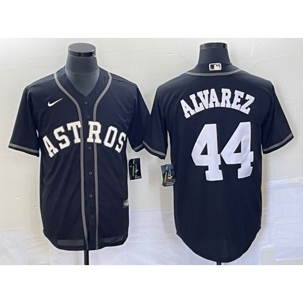 Houston Astros #44 Yordan Alvarez Black Cool Base Stitched Jersey