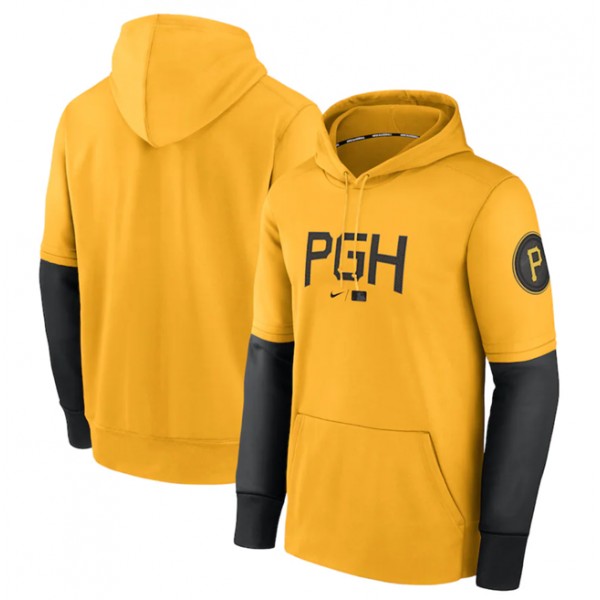 Pittsburgh Pirates Gold 2023 City Connect Therma Performance Pullover Hoodie