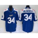 Los Angeles Dodgers #34 Toro Valenzuela Blue Vin Scully Patch Stitched Jersey