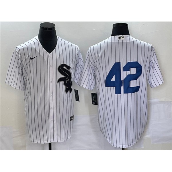 Chicago White Sox #42 Jackie Robinson White Cool Base Stitched Jersey