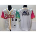 San Diego Padres White Team Big Logo City Connect Cool Base With Patch Stitched Jersey
