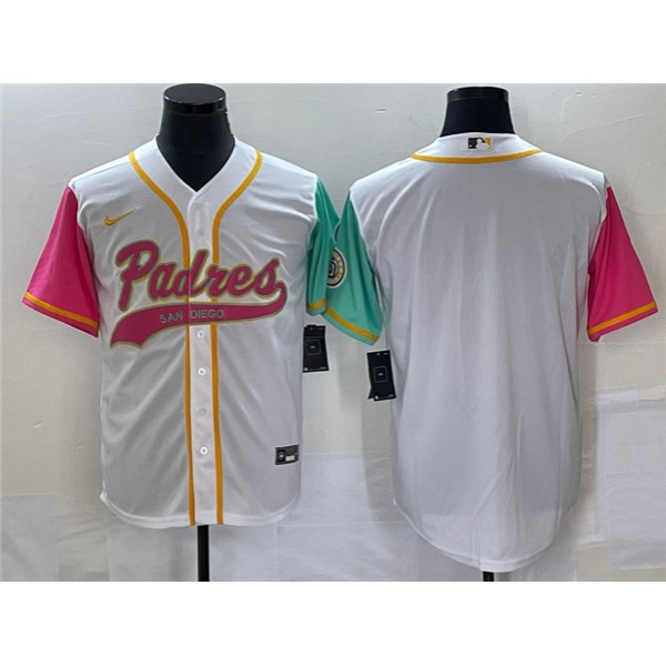 San Diego Padres Blank White City Connect Cool Base Stitched Jersey