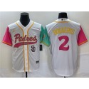 San Diego Padres #2 Xander Bogaerts White City Connect Cool Base With Patch Stitched Jersey