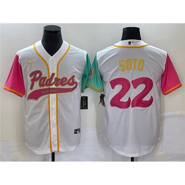 San Diego Padres #22 Juan Soto White City Connect Cool Base Stitched Jersey
