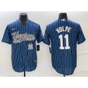 New York Yankees #11 Anthony Volpe Navy With Patch Cool Base Stitched Jersey