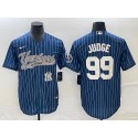 New York Yankees #99 Aaron Judge Navy With Patch Cool Base Stitched Jersey