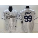 New York Yankees #99 Aaron Judge White With Patch Cool Base Stitched Jersey