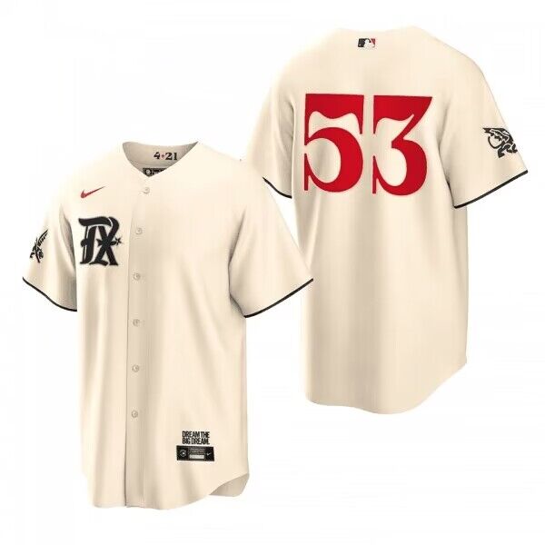 Texas Rangers #53 Adolis García Cream 2023 City Connect Cool Base Stitched Jersey
