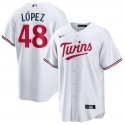 Minnesota Twins #48 Jorge López White Cool Base Stitched Jersey