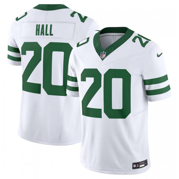 New York Jets #20 Breece Hall White 2023 F.U.S.E. Vapor Limited Throwback Stitched Jersey