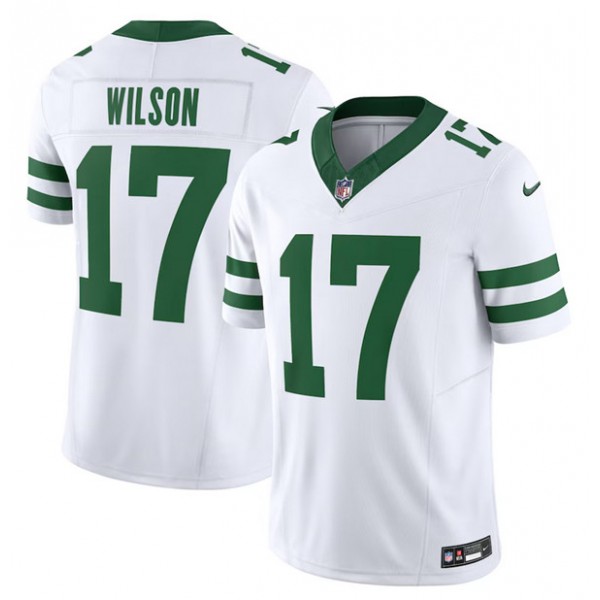 New York Jets #17 Garrett Wilson White 2023 F.U.S.E. Vapor Limited Throwback Stitched Jersey