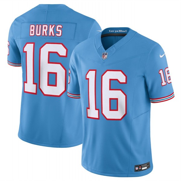 Tennessee Titans #16 Treylon Burks Light Blue 2023 F.U.S.E. Vapor Limited Throwback Stitched Jersey