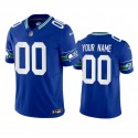 Seattle Seahawks Custom Royal 2023 F.U.S.E. Vapor Limited Throwback Stitched Jersey